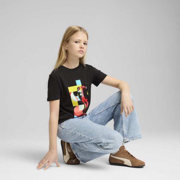 Playera estampada Scuderia Ferrari HP Race para adolescentes, PUMA Black, large-MEX