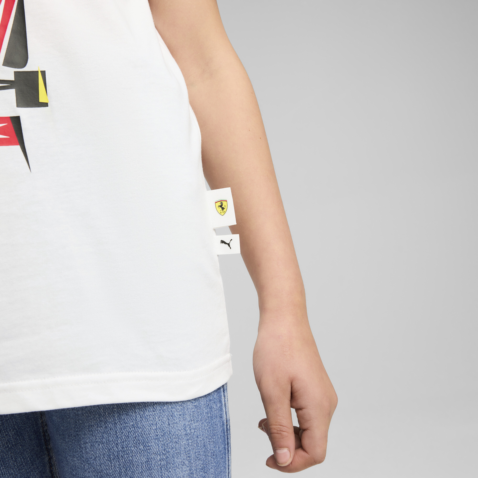 PUMA Scuderia Ferrari HP Race T-shirt met print, Wit, Maat 6-7Y thumbnail 6