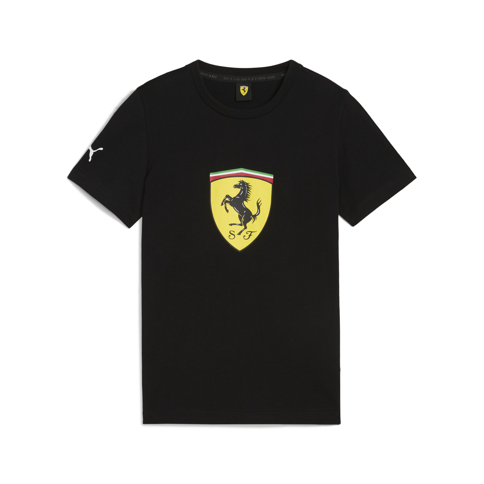 キッズ フェラーリ レース カラード ビッグ シールド 半袖 Tシャツ 128-164cm