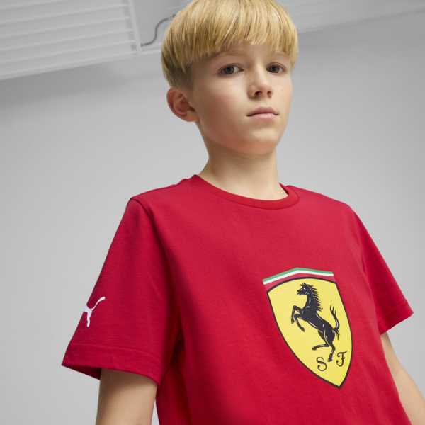Playera Scuderia Ferrari Race Coloured Big Shield para adolescentes, Rosso Corsa, large-MEX