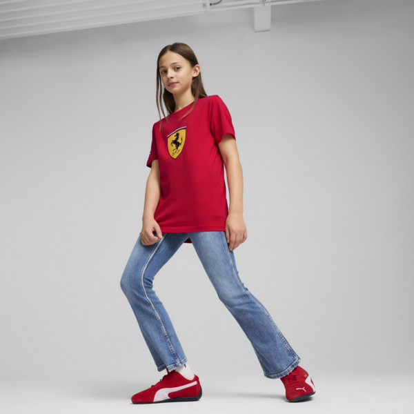 Playera Scuderia Ferrari Race Coloured Big Shield para adolescentes, Rosso Corsa, large-MEX