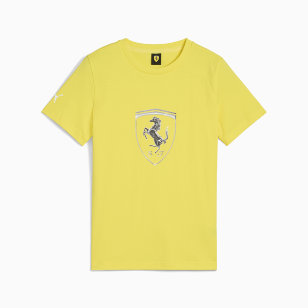 Playera Scuderia Ferrari Race Tonal Big Shield para adolescentes, Speed Yellow, large-MEX