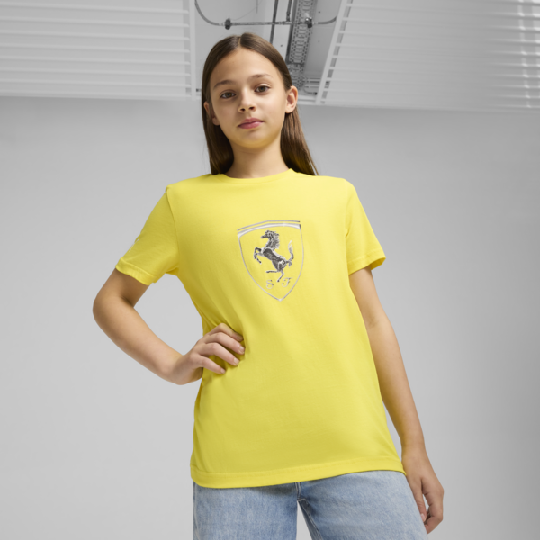Playera Scuderia Ferrari Race Tonal Big Shield para adolescentes, Speed Yellow, large-MEX