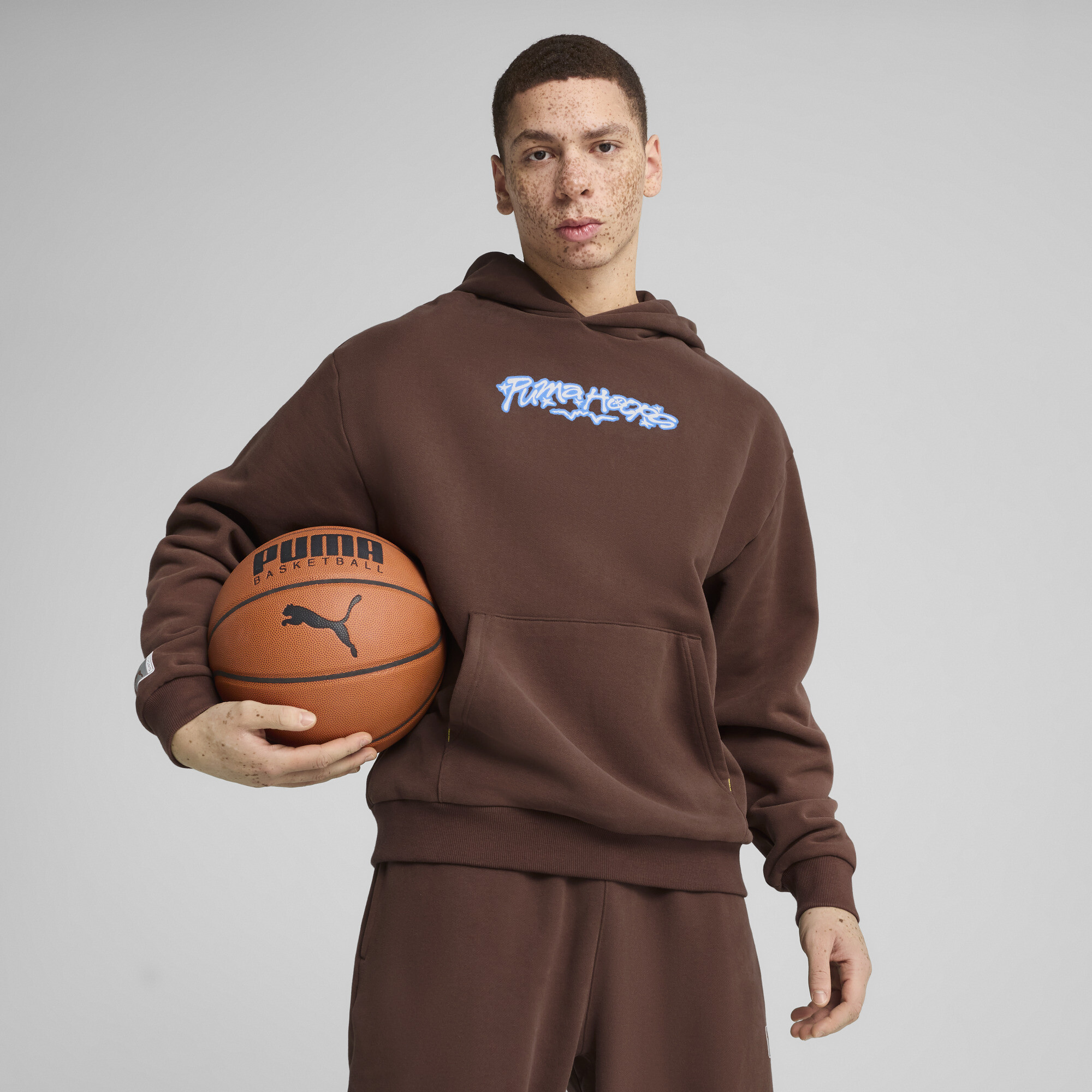 Puma Dress Code Basketballhoodie Herren | Mit Plain | Chestnut Brown | Größe: XXS