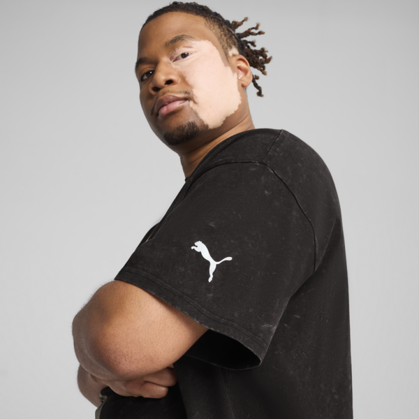 Dylan Exhibit Basketball Tee Men, PUMA Black, large-MEX