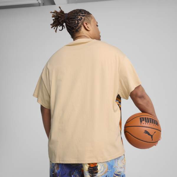 Remera de básquet Dylan Exhibit para hombre, Light Sand, large-ARG