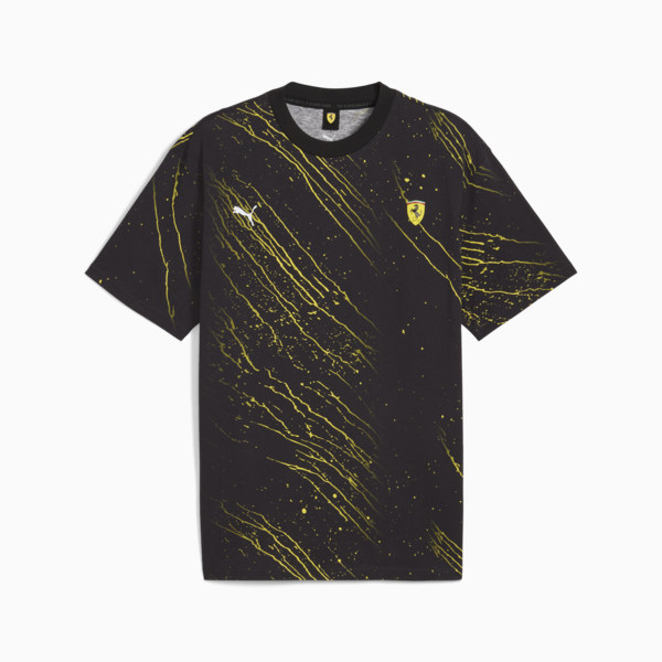 Scuderia Ferrari HP Race Color Splash All-over Print Tee Men, PUMA Black, large-ZAF