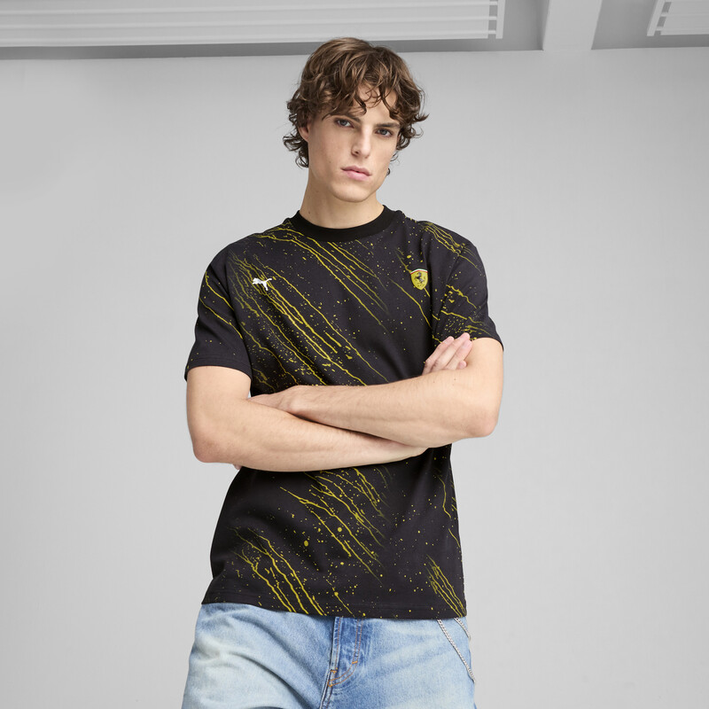 

Men's PUMA Scuderia Ferrari Race Color Splash All-over Print Motorsport Tee