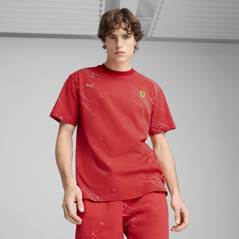 

Men's PUMA Scuderia Ferrari Race Color Splash All-over Print Motorsport Tee