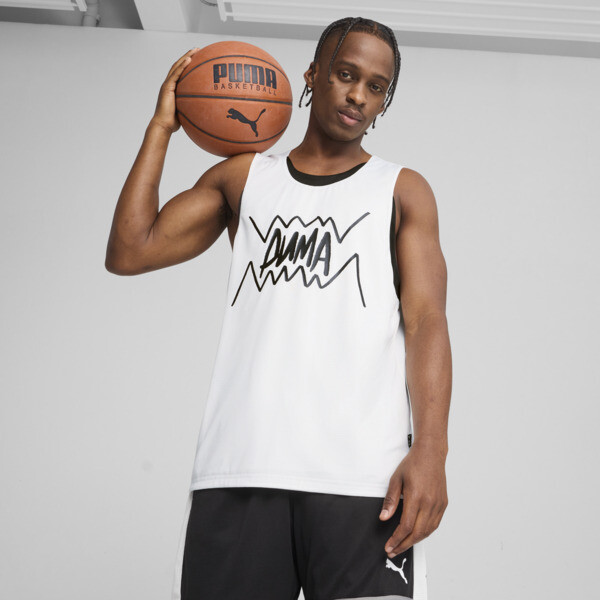 Camiseta PUMA de básquet sin mangas Jaws Core para Hombre En Blanco