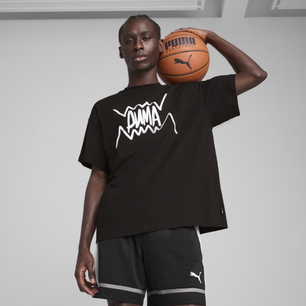 Remera de básquet Jaws Core para hombre, PUMA Black, large-ARG