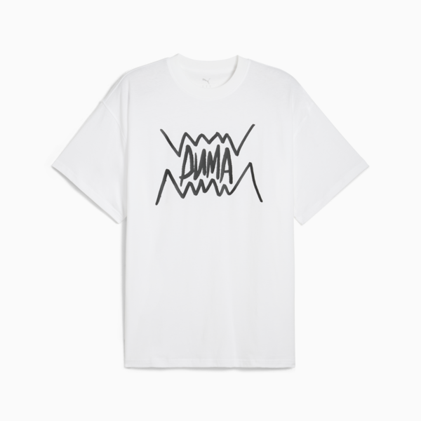 Jaws Core Basketball Tee Men, PUMA White, large-MEX