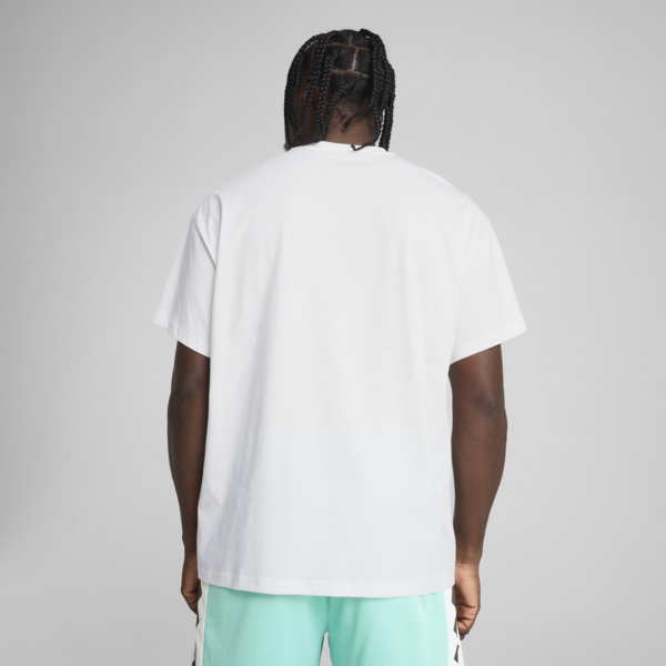 Jaws Core Basketball Tee Men, PUMA White, large-MEX