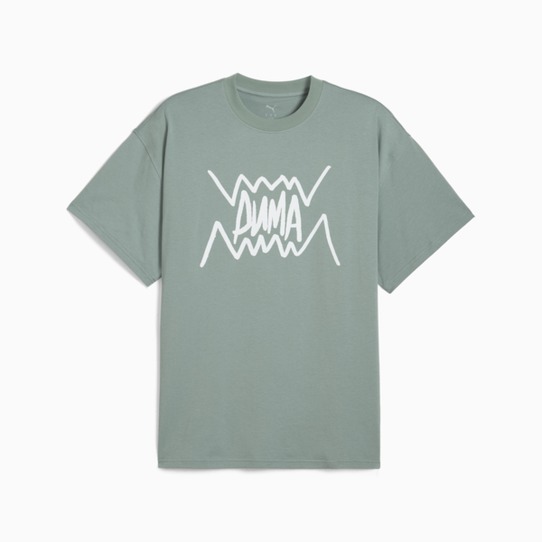 Jaws Core Basketball Tee Men, Green Moon, large-MEX