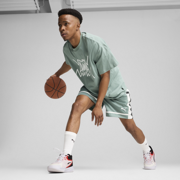 Jaws Core Basketball Tee Men, Green Moon, large-MEX
