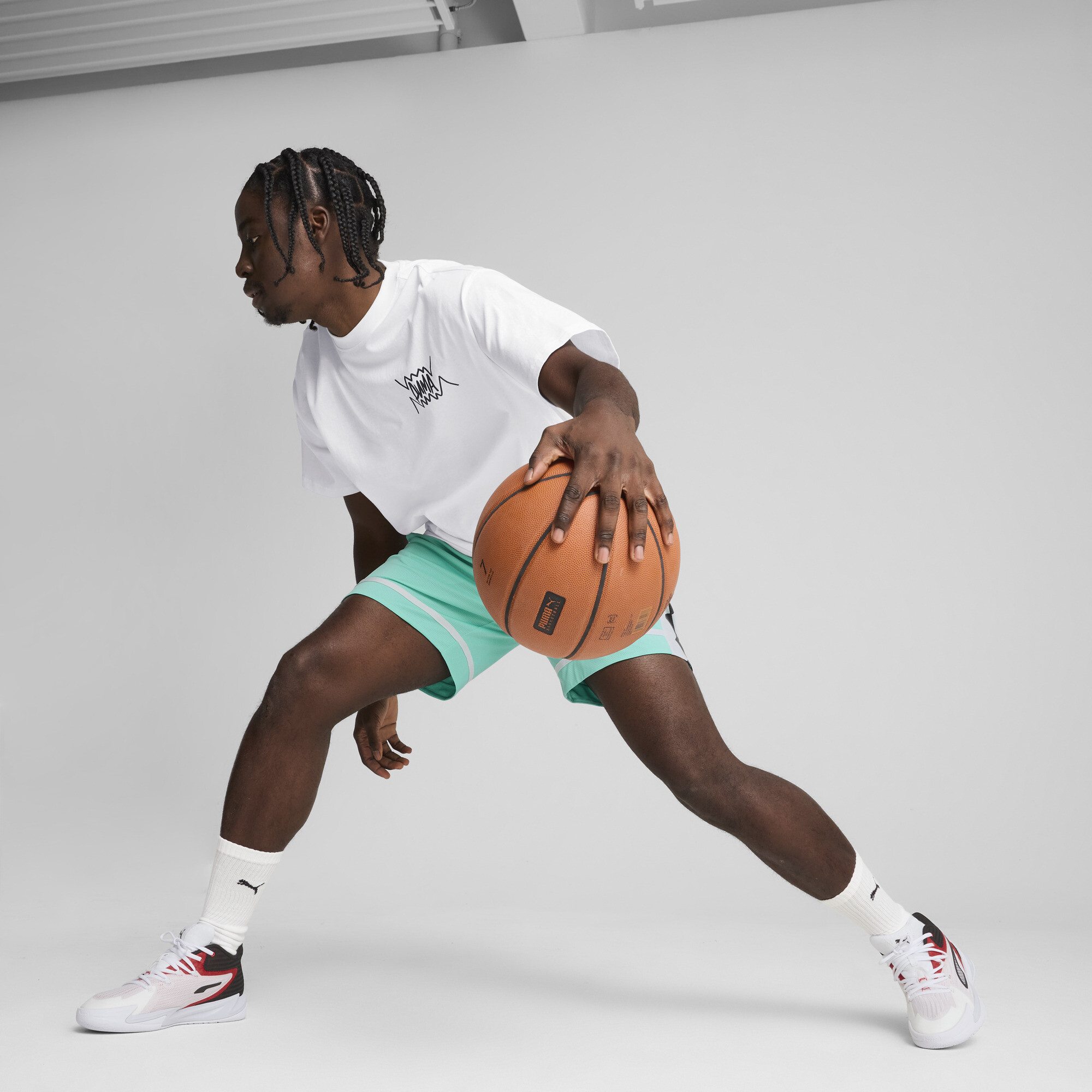 PUMA Jaws Core basketbalshirt voor Heren, Wit, Maat XL thumbnail 4