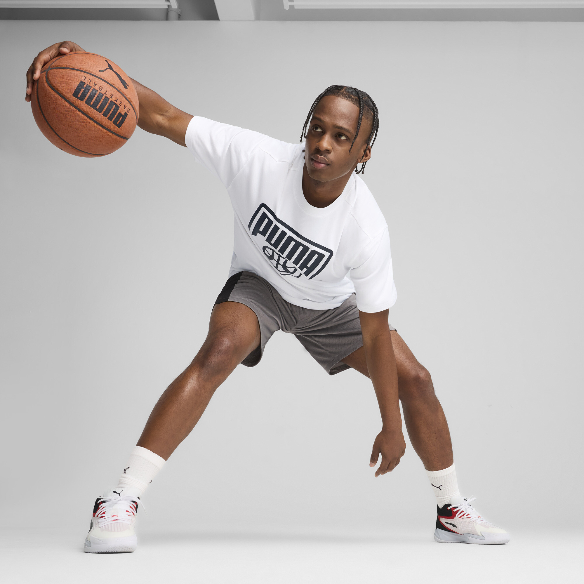 PUMA Posterize T-shirt I voor Heren, Wit, Maat 4XL thumbnail 4