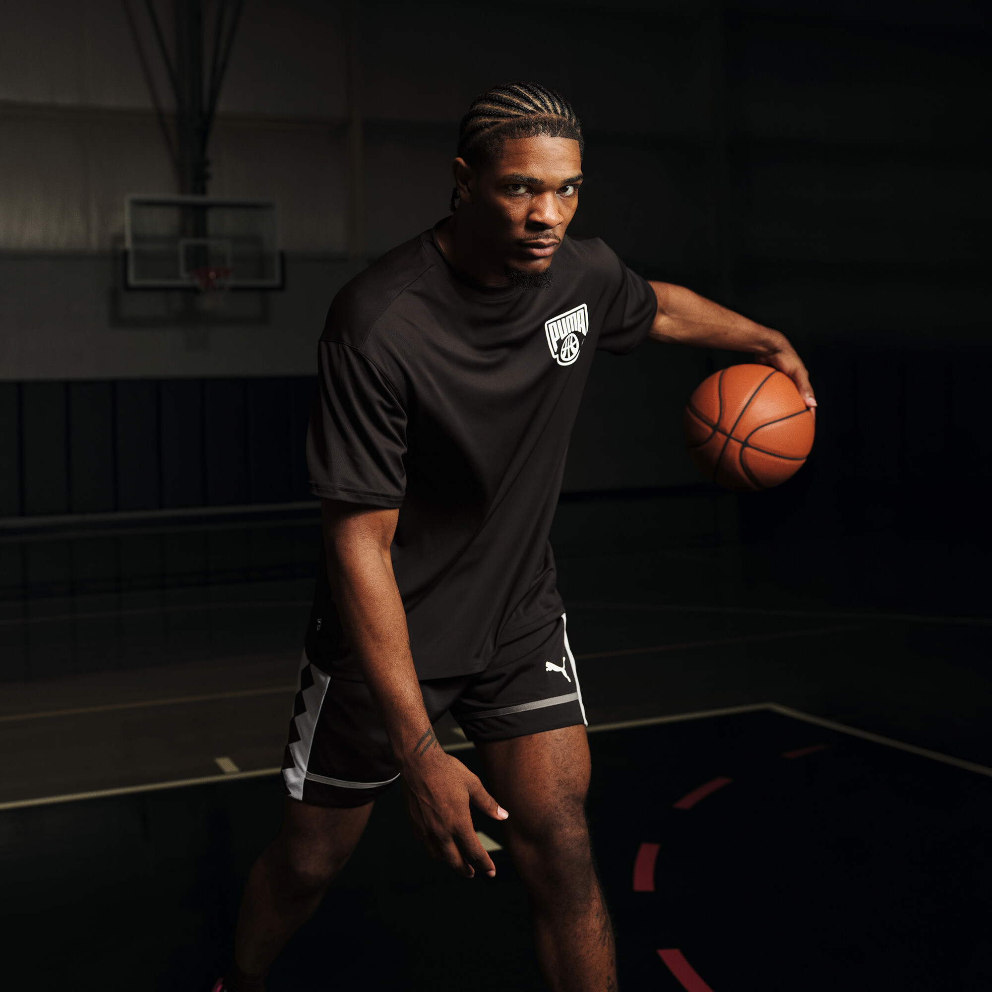 PUMA Posterize basketbal-T-shirt voor Heren, Zwart, Maat L thumbnail 4