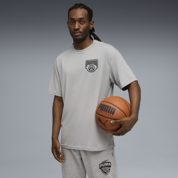 Remera de básquet Posterize para hombre, Gray Echo, large-ARG