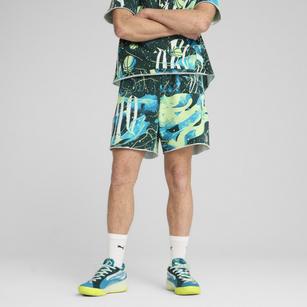Hoop Dreamz Short II Unisex, Dark Myrtle-Spring Fern-AOP, large-ZAF