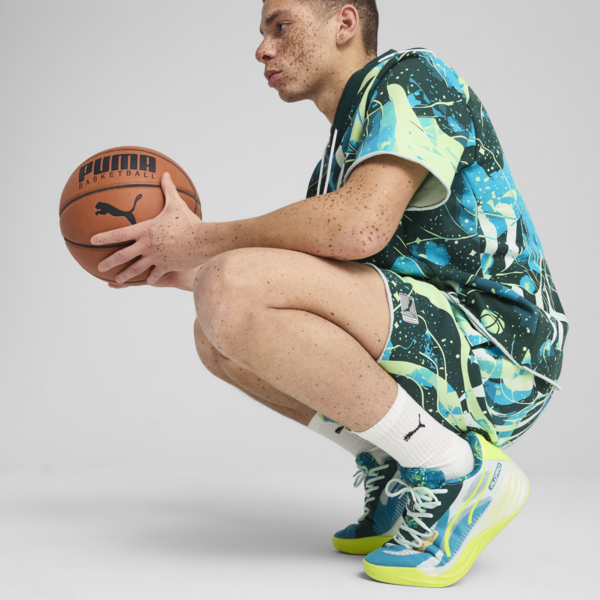 Hoop Dreamz Short II Unisex, Dark Myrtle-Spring Fern-AOP, large-ZAF