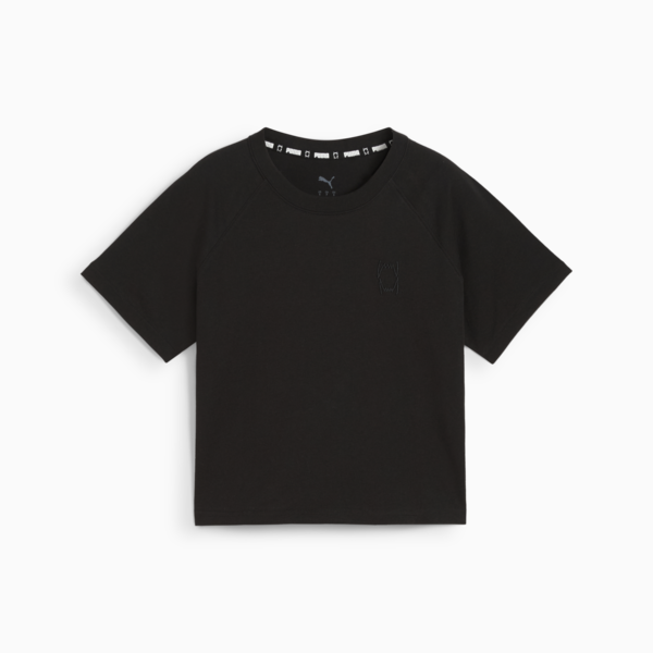 Remera corta Pivot para mujer, PUMA Black, large-ARG