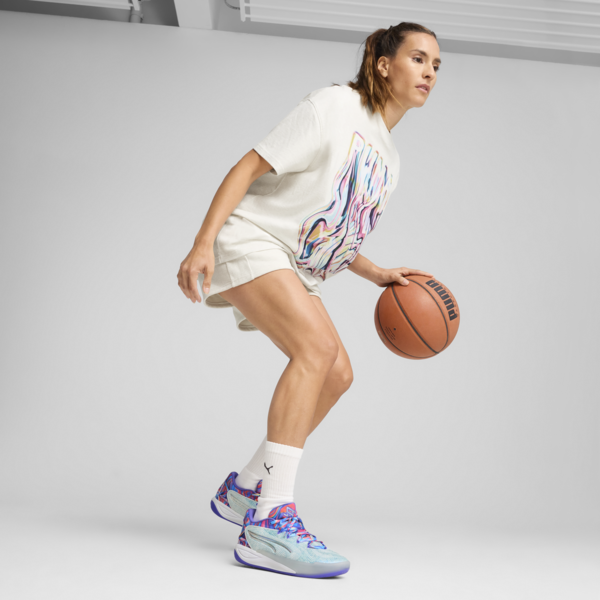 Stewie Prism Women's Basketball Tee, Vapor Gray Heather, large-ZAF