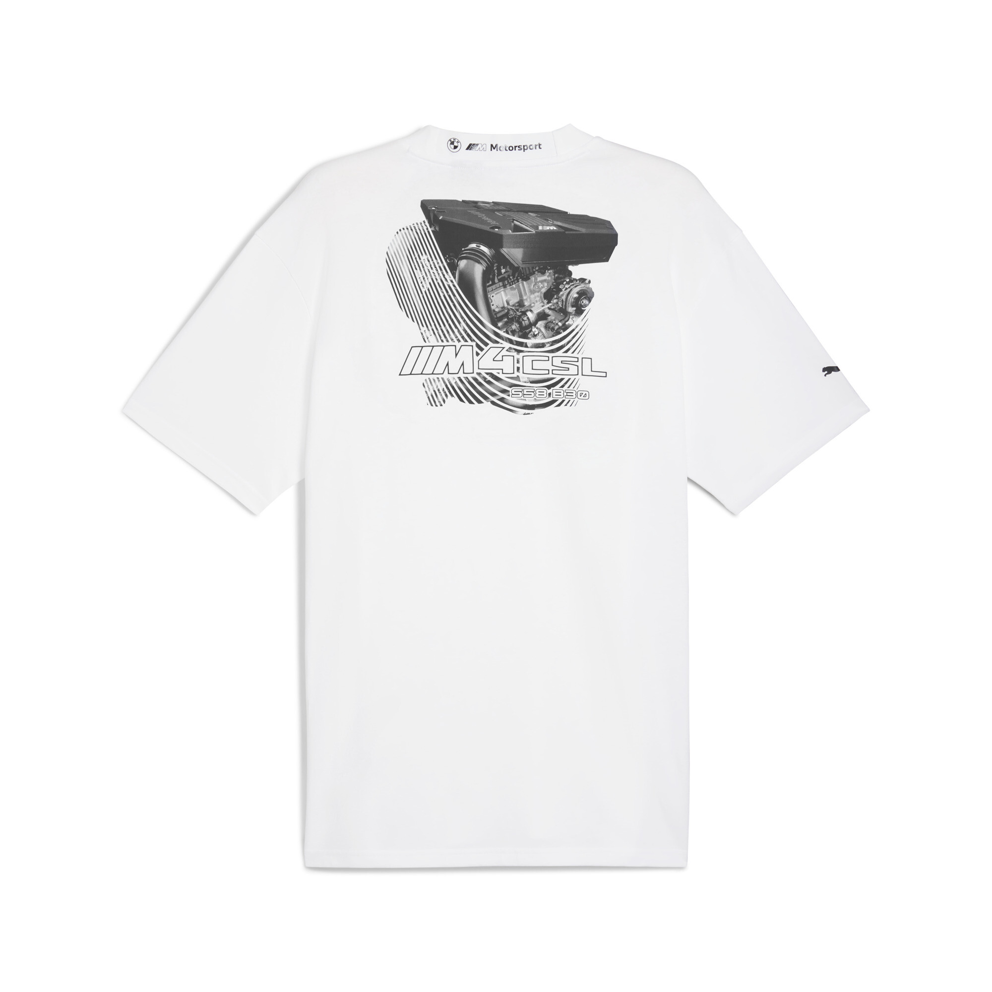 BMW M Motorsport Lifestyle T-shirt met autoprint voor Heren, Wit | PUMA