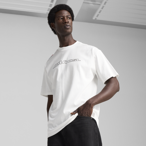 BMW M Motorsport Lifestyle Logo Tee Men, PUMA White, large-ZAF