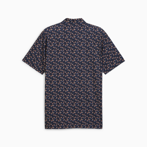 MATTR Paradise Golf Polo Men, Deep Navy-Sunny Yellow, large-ZAF