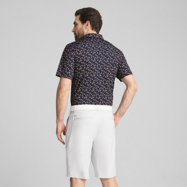 MATTR Paradise Golf Polo Men, Deep Navy-Sunny Yellow, large-ZAF