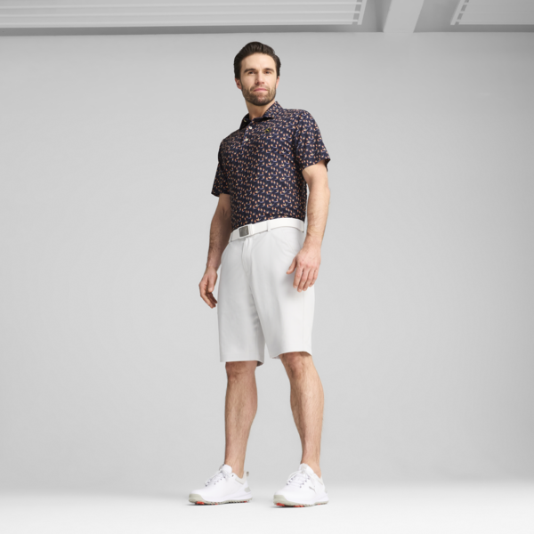 MATTR Paradise Golf Polo Men, Deep Navy-Sunny Yellow, large-ZAF