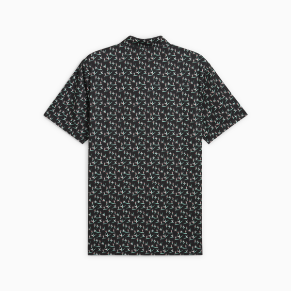 MATTR Paradise Golf Polo Men, PUMA Black-Aquatic, large-ZAF