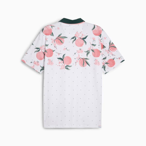 MATTR Freshly Picked Golf Polo Men, White Glow-Pink Fruit, large-ZAF
