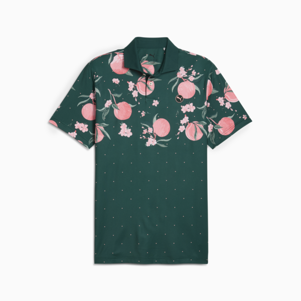 MATTR Freshly Picked Golf Polo Men, Dark Myrtle-Pink Fruit, large-ZAF