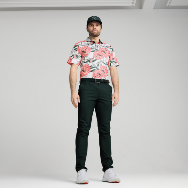 MATTR Beautiful Game Golf Polo Men, White Glow-Red Fire, large-ZAF
