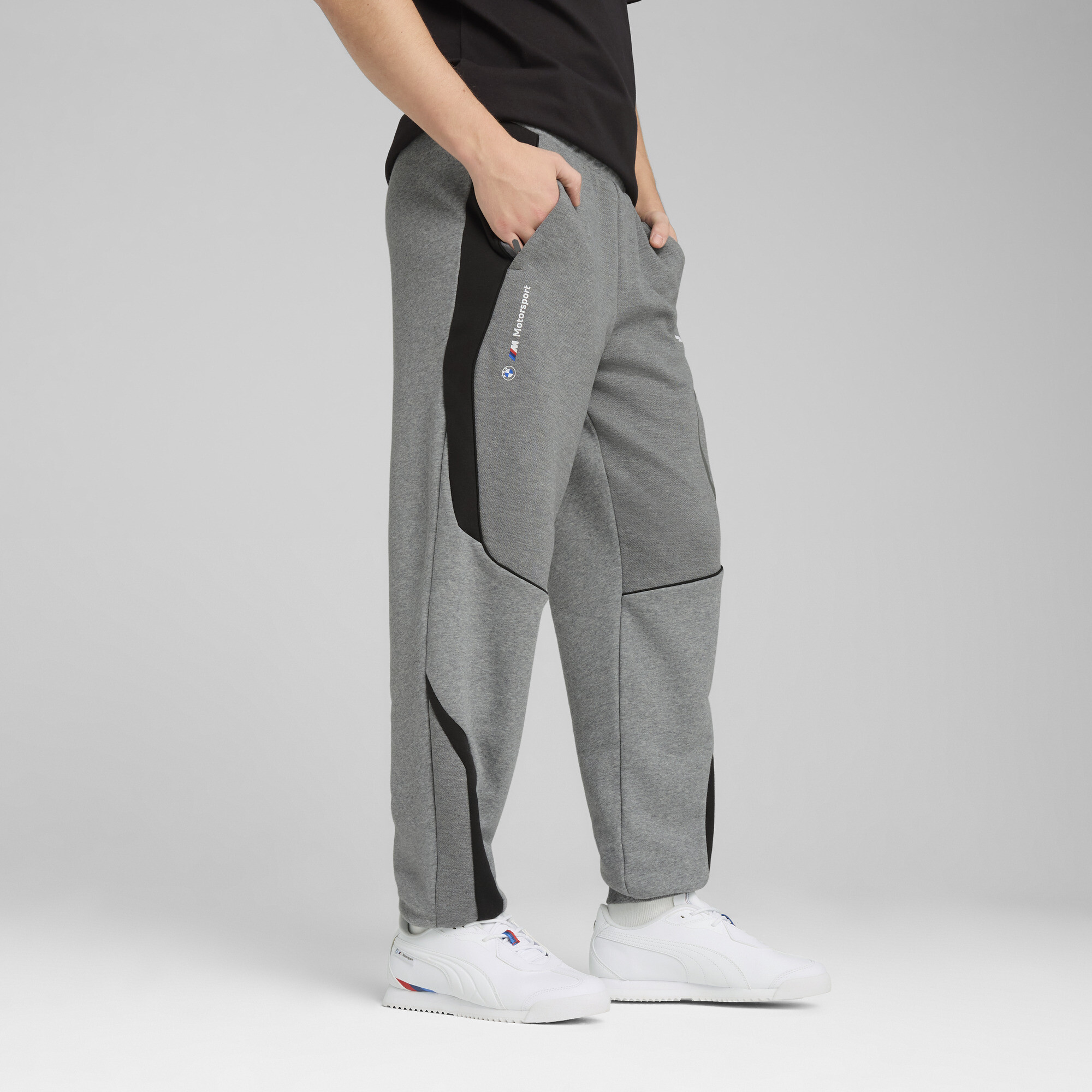 Puma BMW M Motorsport Jogginghose für Herren | Mit Color Blocking | Medium Gray Heather | Größe: XXL