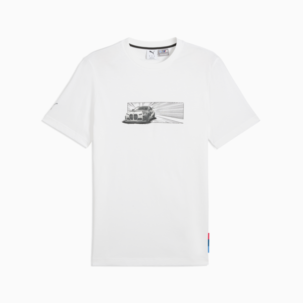 BMW M Motorsport Car Graphic Tee Men, PUMA White, large-ZAF