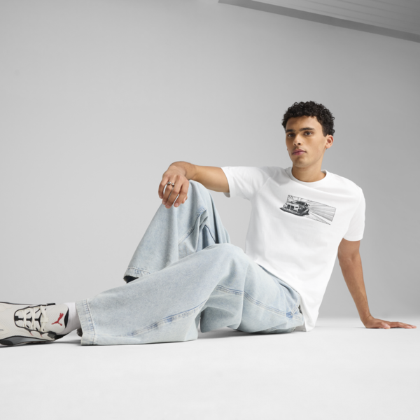 BMW M Motorsport Car Graphic Tee Men, PUMA White, large-ZAF