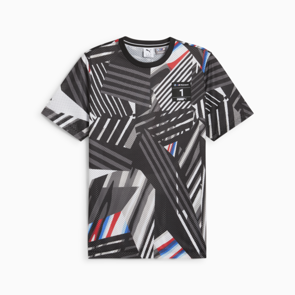BMW M Motorsport All-over Print Tee Men, PUMA Black, large-ZAF
