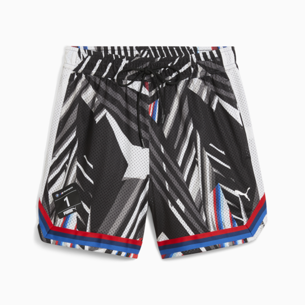 BMW M Motorsport All-over Print Shorts Men, PUMA Black-AOP, large-ZAF