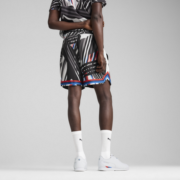 BMW M Motorsport All-over Print Shorts Men, PUMA Black-AOP, large-ZAF