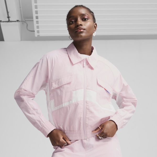 BMW M Motorsport Woven Jacket Women, Rose Mauve, large-ZAF