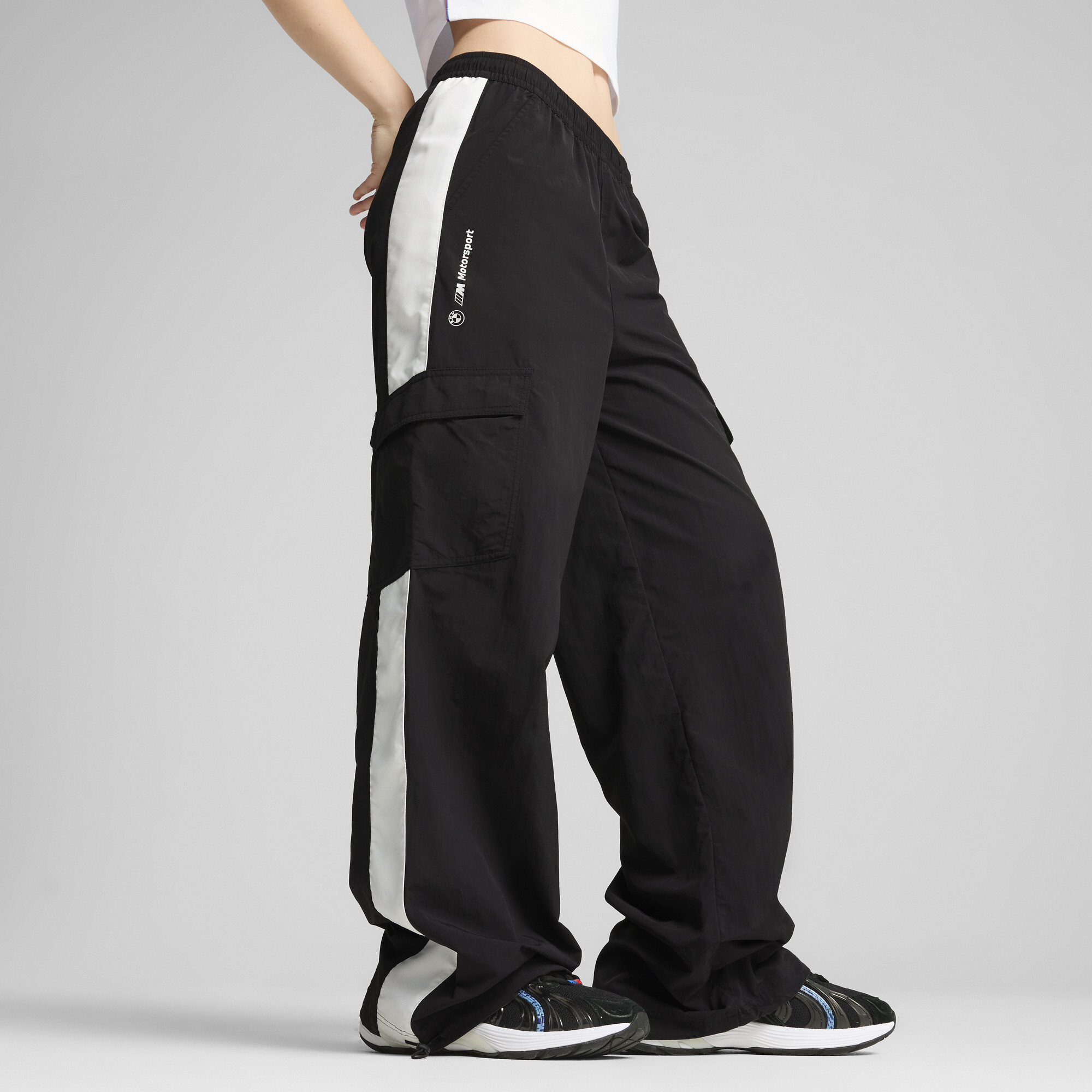 Puma Bmw M Motorsport Women's Woven Cargo Pants In Black