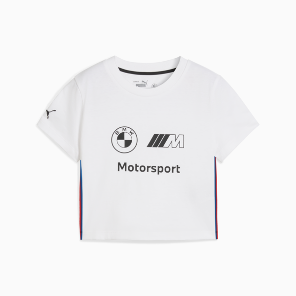 BMW M Motorsport Graphic Baby Tee Women, PUMA White, large-ZAF