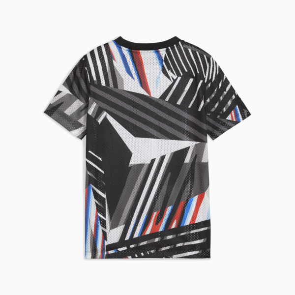 BMW M Motorsport All-over Print Tee Youth, PUMA Black-AOP, large-ZAF