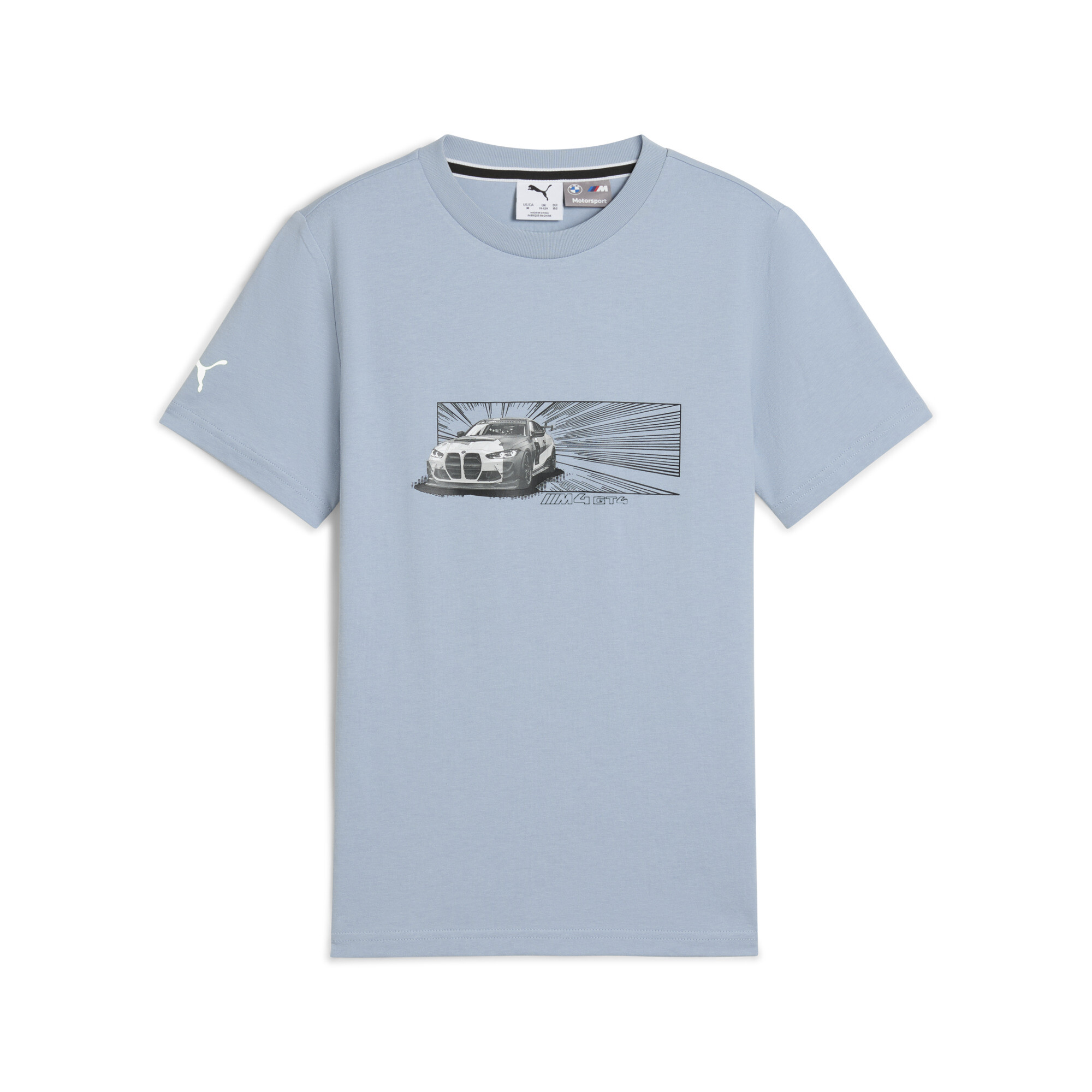 Puma BMW Motorsport Car Graphic T-Shirt Teenager Für Für Kinder | Mit Plain | Blue Wash | Größe: 11-12Y