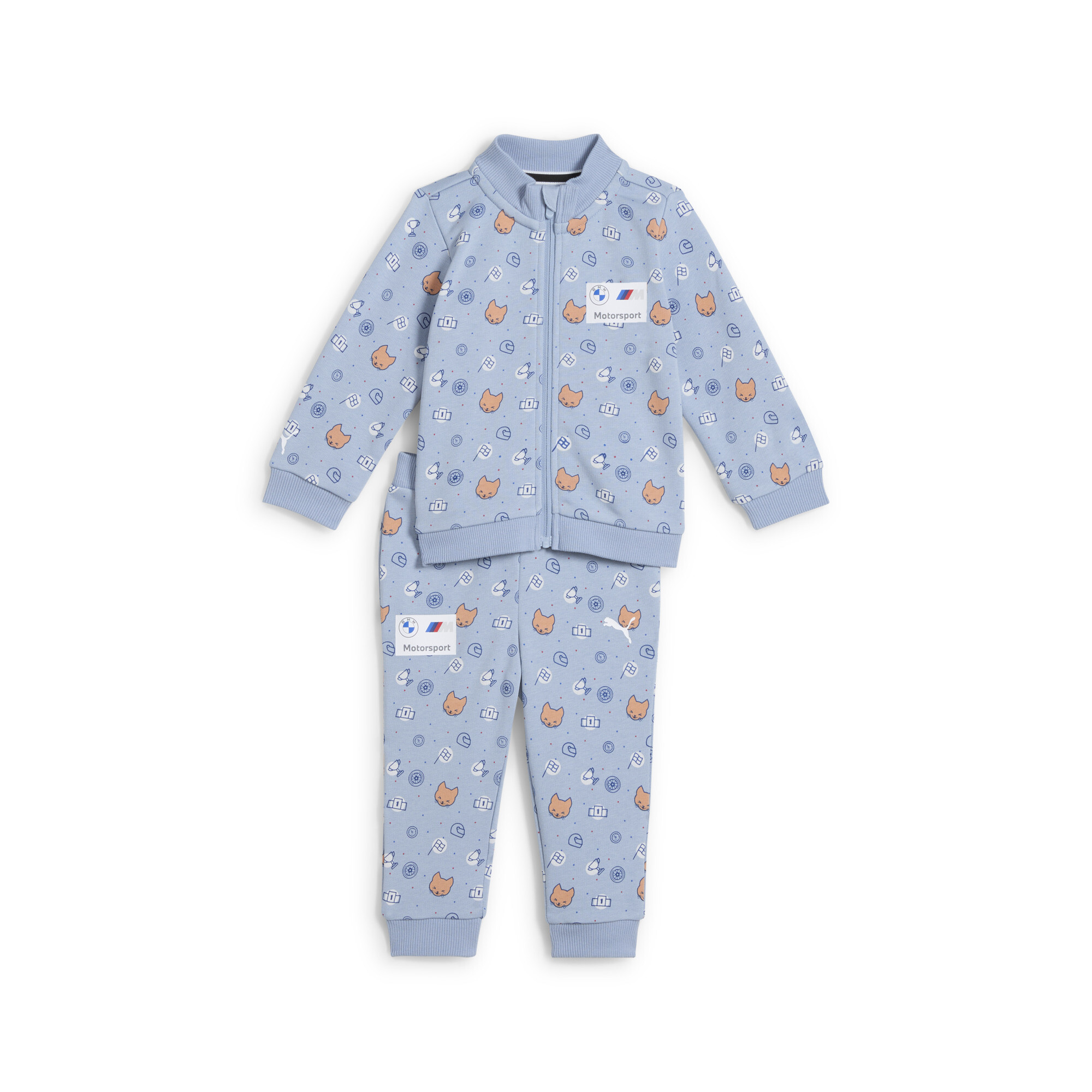 Puma BMW M Motorsport Langarm-Set mit Allover-Print Baby | Mit Plain | Blue Wash/Aop | Größe: 9-12M