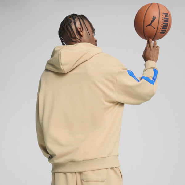Buzo con capucha de basquet Ancient Roars para hombre, Light Sand, large-ARG