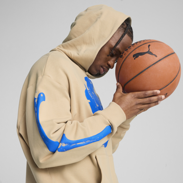 Buzo con capucha de basquet Ancient Roars para hombre, Light Sand, large-ARG